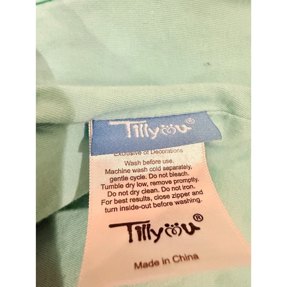 Tillyou‎ 2 Pack Cloud Print Mint Green Baby Sleep Sacks Wearable Blankets